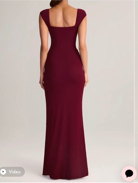 Oh Polly Dresses & Skirts - Oh Polly Modal Sweetheart-Neck Cowl-Waist Maxi Dress in Wine